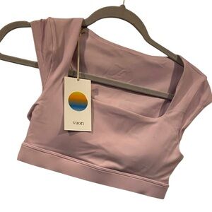 NWT Vuori all the form short sleeve bra ORCHID WHISPER Size XS